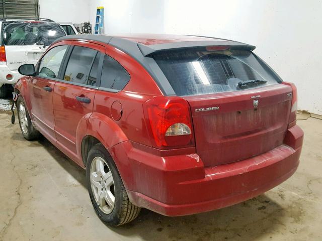 1B3HB48B67D405410 - 2007 DODGE CALIBER SX RED photo 3