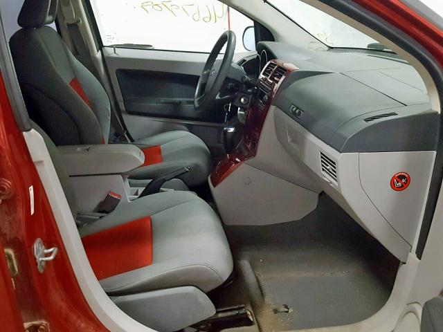 1B3HB48B67D405410 - 2007 DODGE CALIBER SX RED photo 5