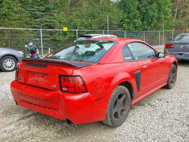 1FAFP42X22F195029 - 2002 FORD MUSTANG GT RED photo 4