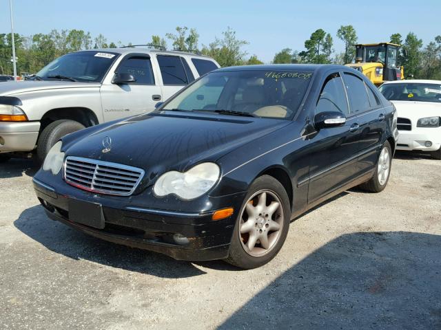 WDBRF81JX4F504889 - 2004 MERCEDES-BENZ C 240 4MAT BLACK photo 2