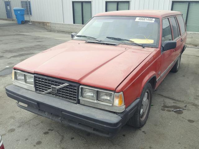 YV1FA8752J2165779 - 1988 VOLVO 740 GLE RED photo 2