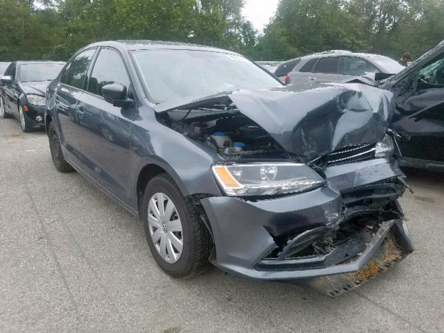 3VW2K7AJ6FM260599 - 2015 VOLKSWAGEN JETTA BASE GRAY photo 1