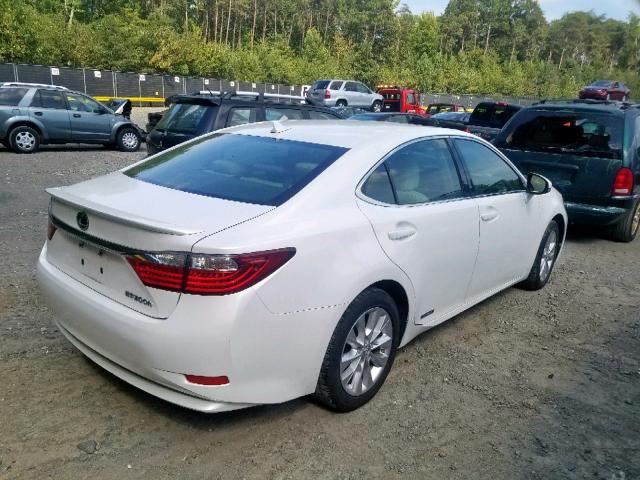 JTHBW1GG4D2005551 - 2013 LEXUS ES 300H WHITE photo 4