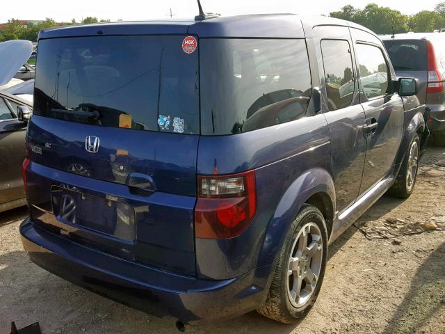 5J6YH18948L013469 - 2008 HONDA ELEMENT SC BLUE photo 4