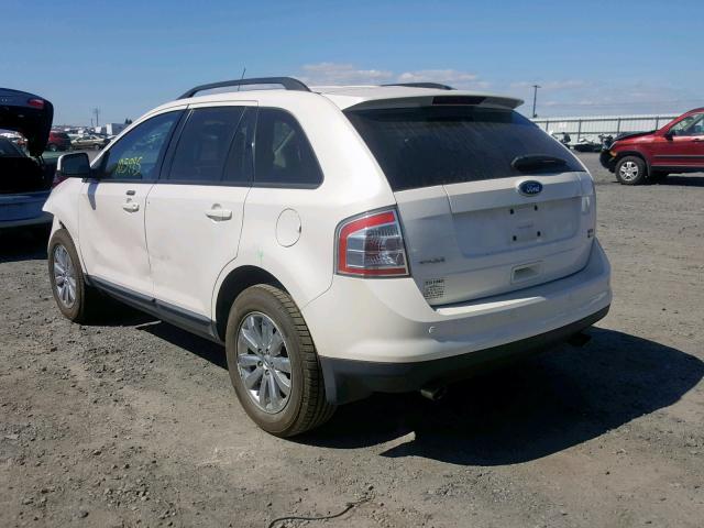 2FMDK48C88BA07043 - 2008 FORD EDGE SEL WHITE photo 3