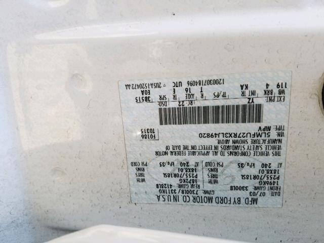 5LMFU27RX3LJ49820 - 2003 LINCOLN NAVIGATOR თეთრი ფოტო 10