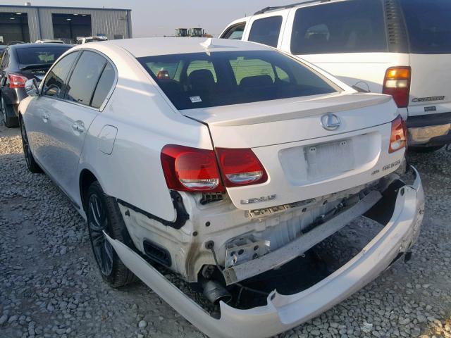 JTHCE96S680019576 - 2008 LEXUS GS 350 WHITE photo 3