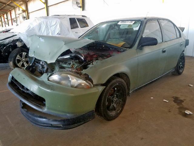 1HGEJ6529TL002981 - 1996 HONDA CIVIC DX GREEN photo 2