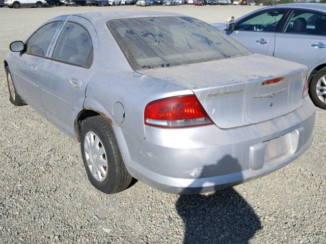 1C3EL46X14N172401 - 2004 CHRYSLER SEBRING LX SILVER photo 3