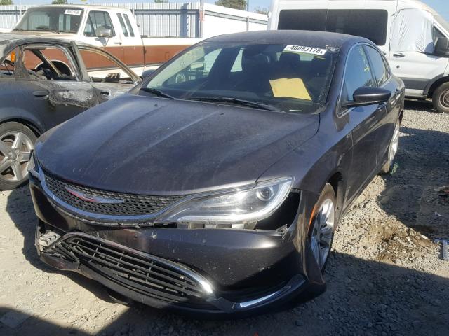 1C3CCCAB6FN725706 - 2015 CHRYSLER 200 LIMITE CHARCOAL photo 2