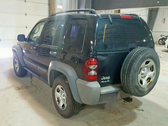 1J4GL48K76W158337 - 2006 JEEP LIBERTY SP BLACK photo 3