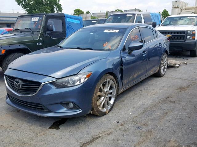 JM1GJ1W62E1118808 - 2014 MAZDA 6 GRAND TO BLUE photo 2