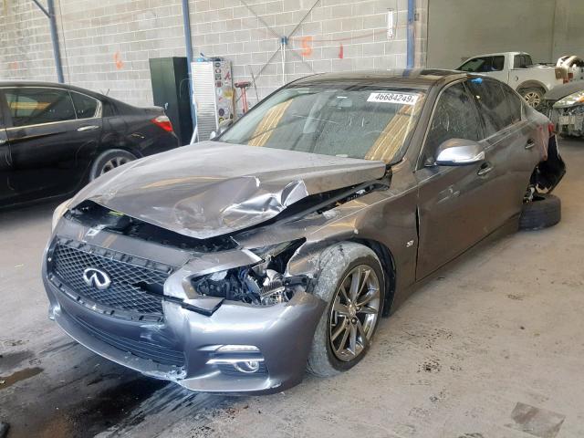 JN1BV7AP7FM356478 - 2015 INFINITI Q50 BASE GRAY photo 2