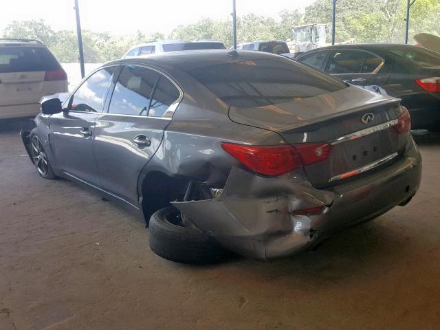 JN1BV7AP7FM356478 - 2015 INFINITI Q50 BASE GRAY photo 3