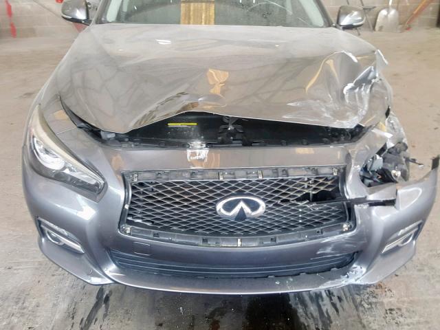 JN1BV7AP7FM356478 - 2015 INFINITI Q50 BASE GRAY photo 9