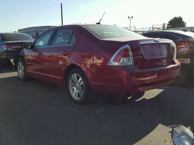 3FAHP08Z48R257570 - 2008 FORD FUSION SEL RED photo 3
