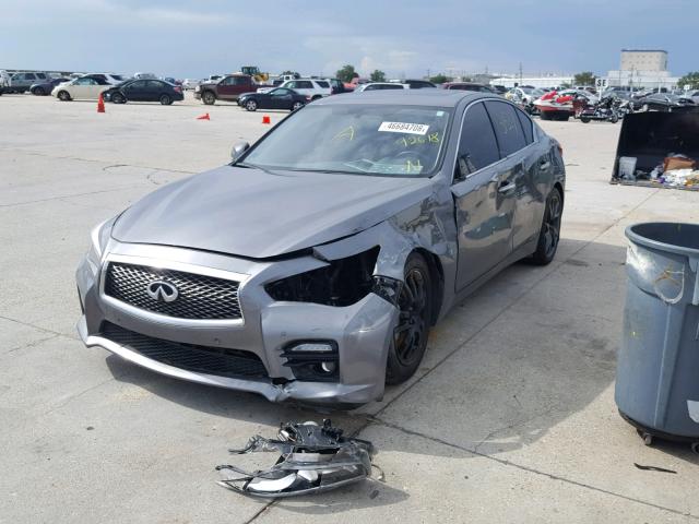 JN1BV7AP6EM693304 - 2014 INFINITI Q50 BASE GRAY photo 2