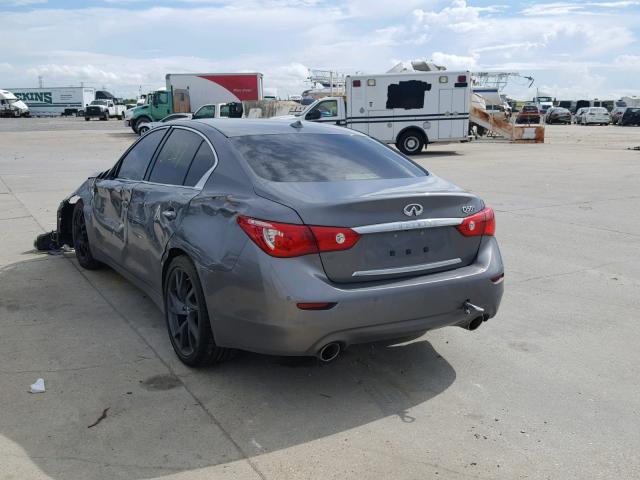 JN1BV7AP6EM693304 - 2014 INFINITI Q50 BASE GRAY photo 3