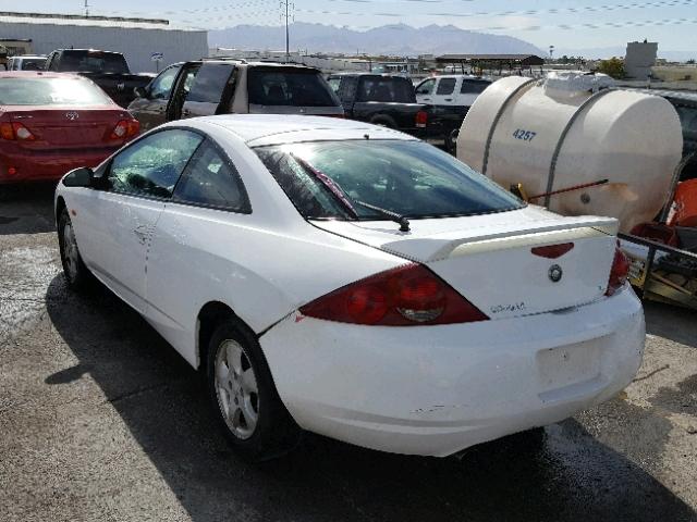 1ZWFT61L9Y5633648 - 2000 MERCURY COUGAR V6 WHITE photo 3