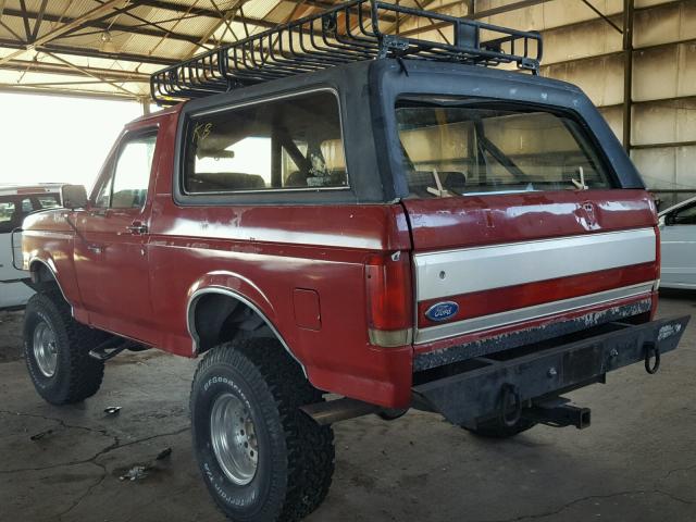 1FMEU15N3LLA35697 - 1990 FORD BRONCO U10 RED photo 3