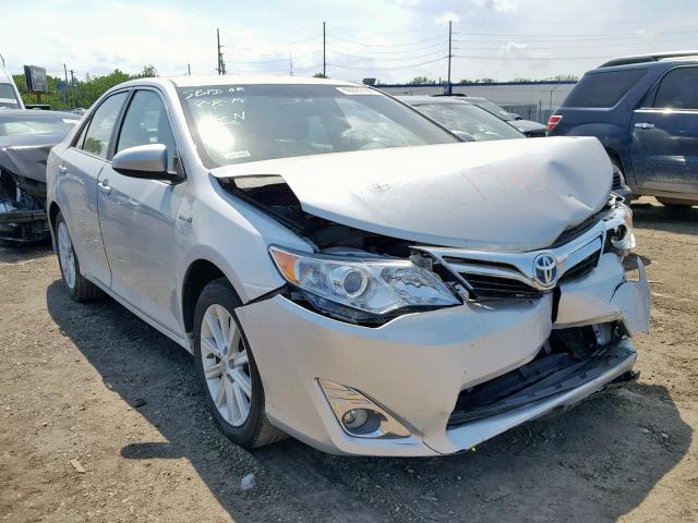 4T1BD1FK7DU091743 - 2013 TOYOTA CAMRY HYBR SILVER photo 1