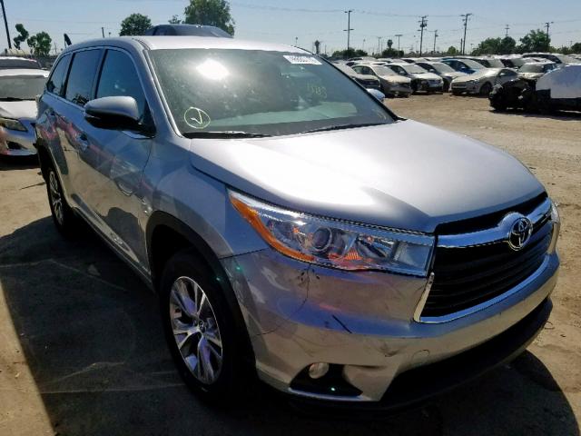 5TDZKRFH9GS156547 - 2016 TOYOTA HIGHLANDER SILVER photo 1