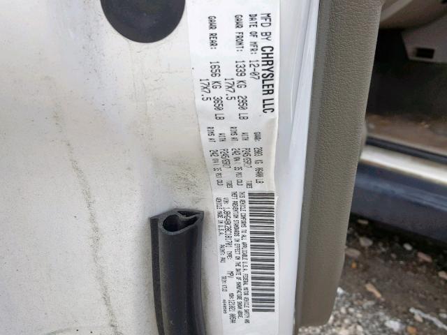 1J8HG48K28C181701 - 2008 JEEP COMMANDER 白色 照片 10