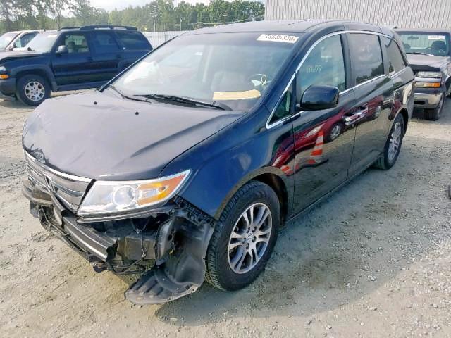 5FNRL5H66BB069087 - 2011 HONDA ODYSSEY EX BLACK photo 2