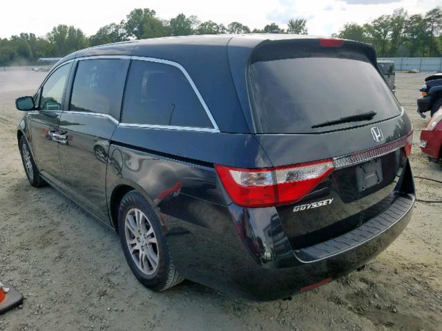 5FNRL5H66BB069087 - 2011 HONDA ODYSSEY EX BLACK photo 3