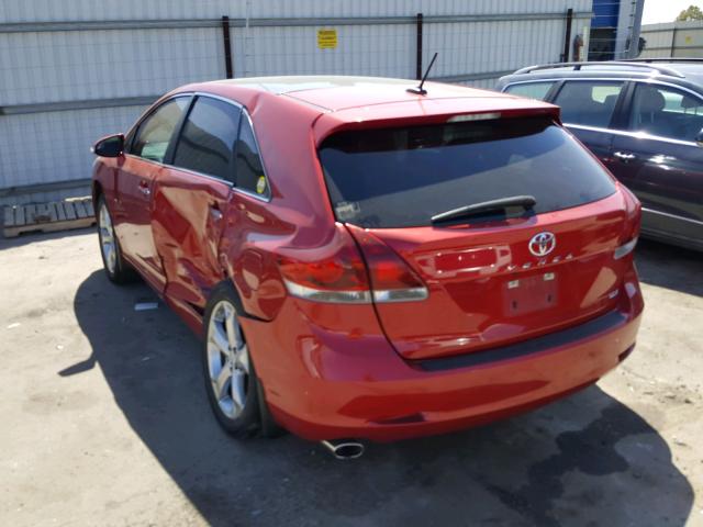 4T3ZK3BB5DU054929 - 2013 TOYOTA VENZA LE RED photo 3