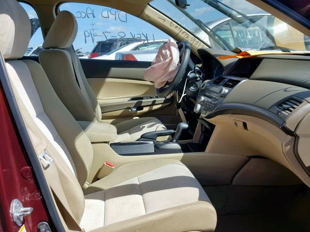 1HGCP26408A020691 - 2008 HONDA ACCORD LXP BURGUNDY photo 5