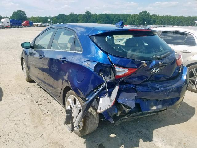 KMHD35LE2DU105842 - 2013 HYUNDAI ELANTRA GT BLUE photo 3