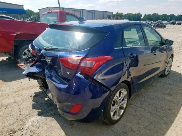 KMHD35LE2DU105842 - 2013 HYUNDAI ELANTRA GT BLUE photo 4