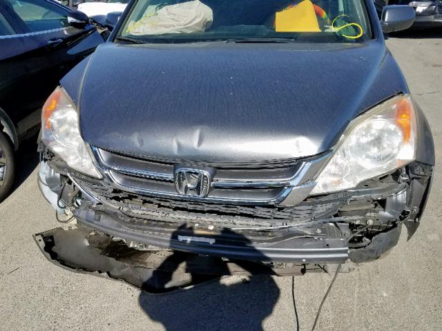 JHLRE4H75BC018886 - 2011 HONDA CR-V EXL GRAY photo 7