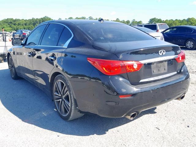 JN1BV7AP4EM690661 - 2014 INFINITI Q50 BASE BLACK photo 3