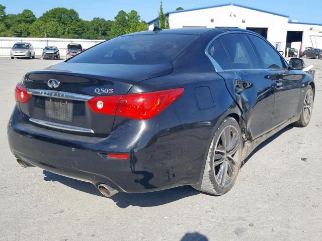 JN1BV7AP4EM690661 - 2014 INFINITI Q50 BASE BLACK photo 4