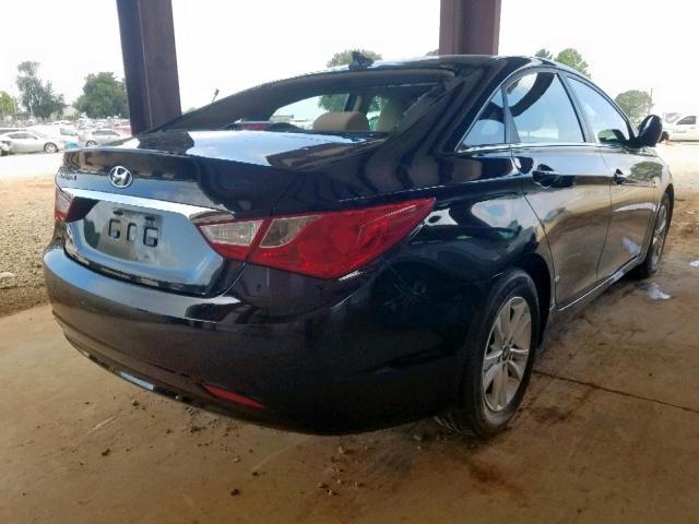 5NPEB4AC0CH463439 - 2012 HYUNDAI SONATA GLS BLACK photo 4