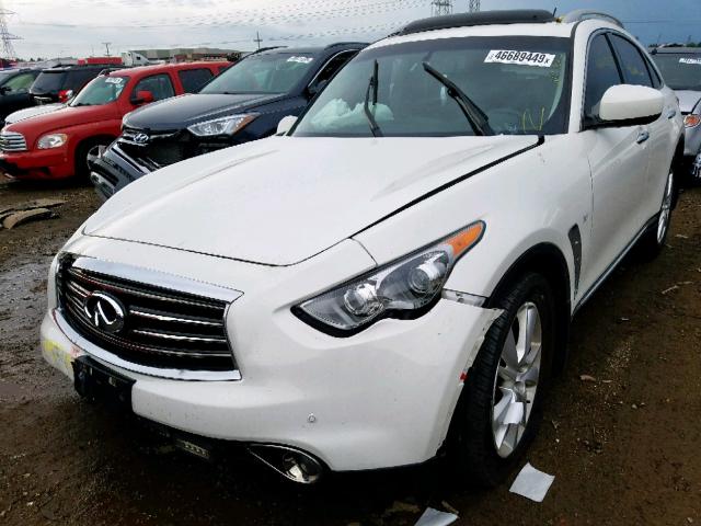 JN8CS1MW1DM171631 - 2013 INFINITI FX37 WHITE photo 2