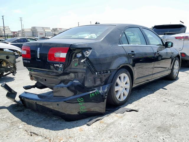 3LNHM26T48R618367 - 2008 LINCOLN MKZ BLACK photo 4