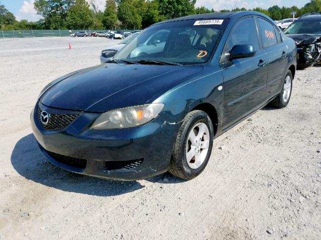 JM1BK12F241116889 - 2004 MAZDA 3 I GREEN photo 2