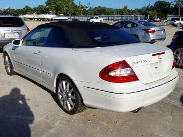 WDBTK56F37T075895 - 2007 MERCEDES-BENZ CLK 350 WHITE photo 3