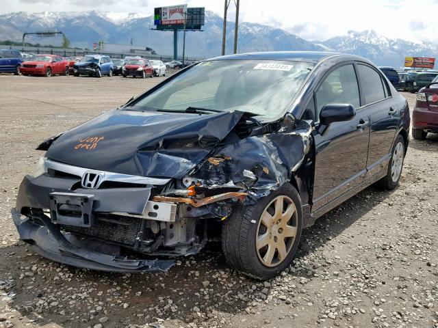 1HGFA16566L055397 - 2006 HONDA CIVIC LX BLACK photo 2