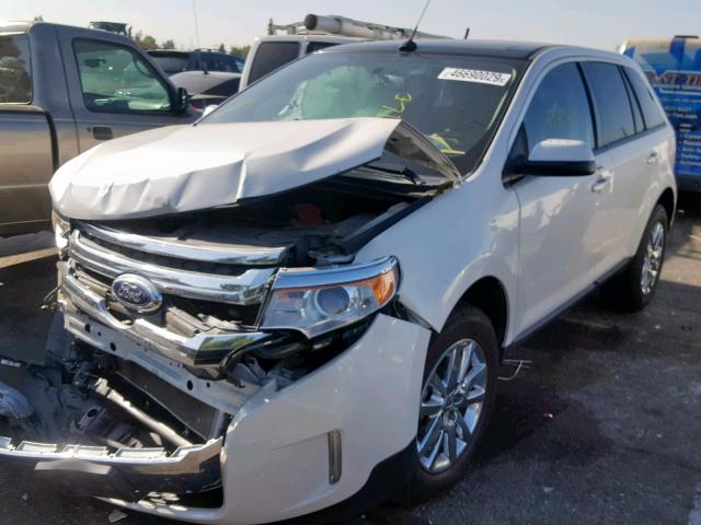 2FMDK3JC6CBA12934 - 2012 FORD EDGE SEL WHITE photo 2