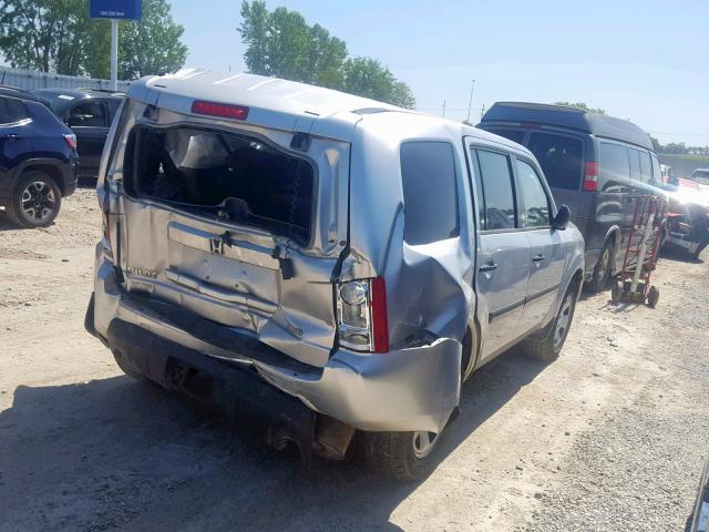 5FNYF4H27BB099015 - 2011 HONDA PILOT LX SILVER photo 4