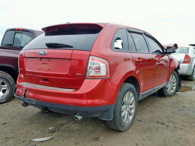 2FMDK3JC7ABB78862 - 2010 FORD EDGE SEL RED photo 4