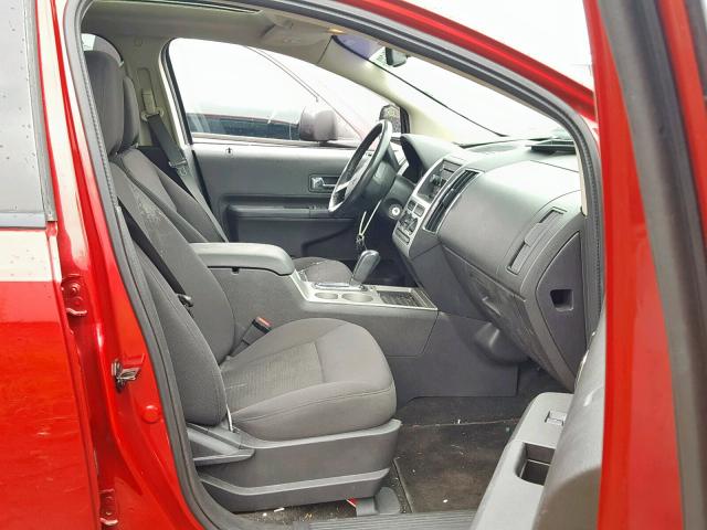 2FMDK3JC7ABB78862 - 2010 FORD EDGE SEL RED photo 5