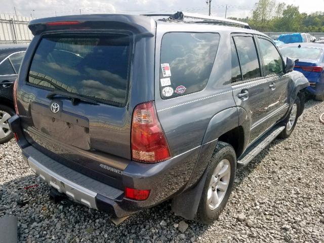 JTEBT14R648018343 - 2004 TOYOTA 4RUNNER SR CHARCOAL photo 4