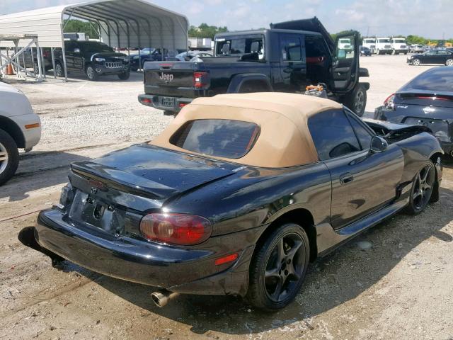 JM1NB353110217711 - 2001 MAZDA MX-5 MIATA BLACK photo 4