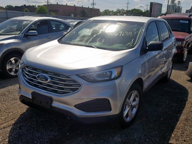 2FMPK4G95KBB43141 - 2019 FORD EDGE SE SILVER photo 2