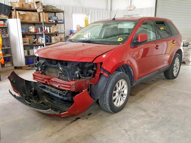 2FMDK3JC5ABB34018 - 2010 FORD EDGE SEL RED photo 2